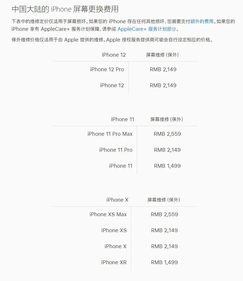 「苹果」iPhone12屏幕维修价公布 可以买一台K30至尊版